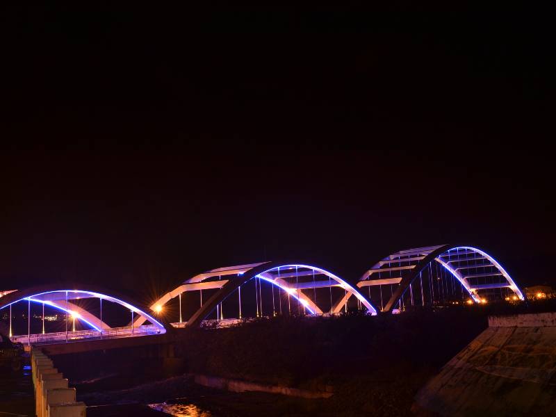 甲仙大橋夜間遠景