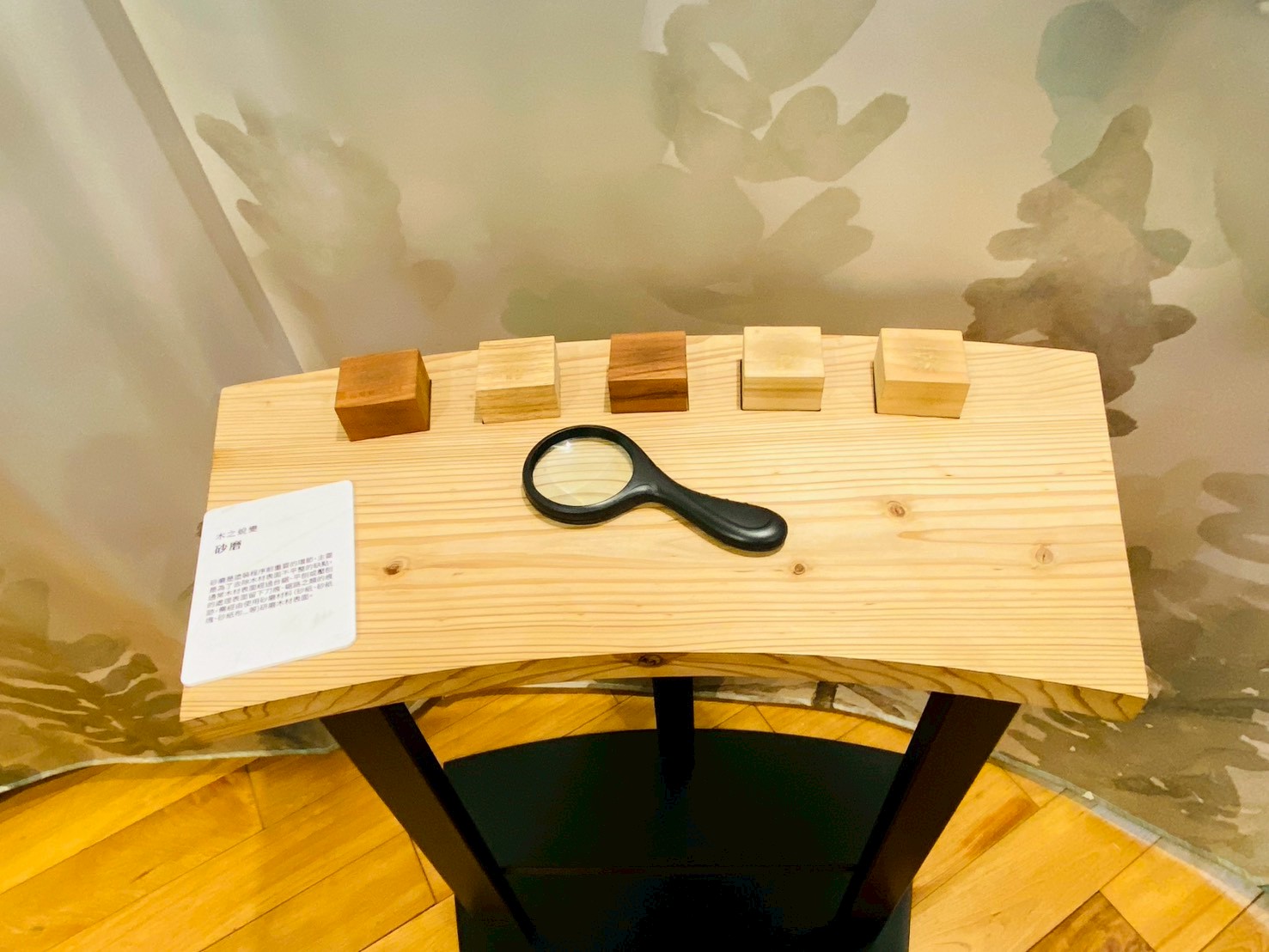 不同木材紋理展示區