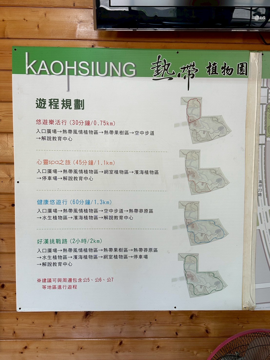 高雄市熱帶植物園遊程規劃圖